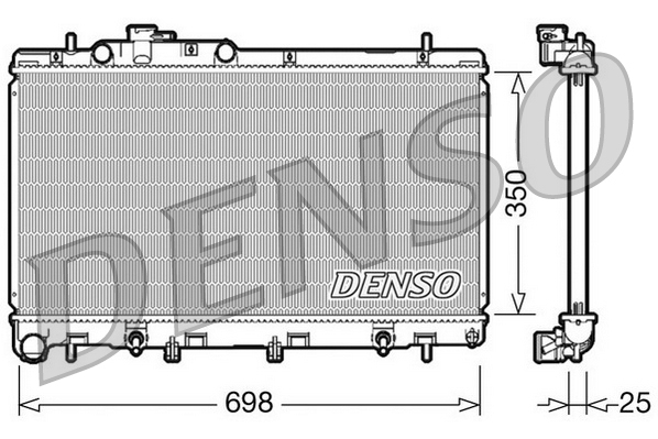 DENSO DRM36011 Radiatore, Raffreddamento motore-Radiatore, Raffreddamento motore-Ricambi Euro