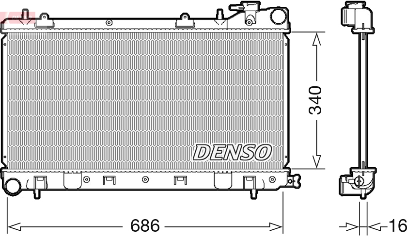 DENSO DRM36017 Radiatore, Raffreddamento motore