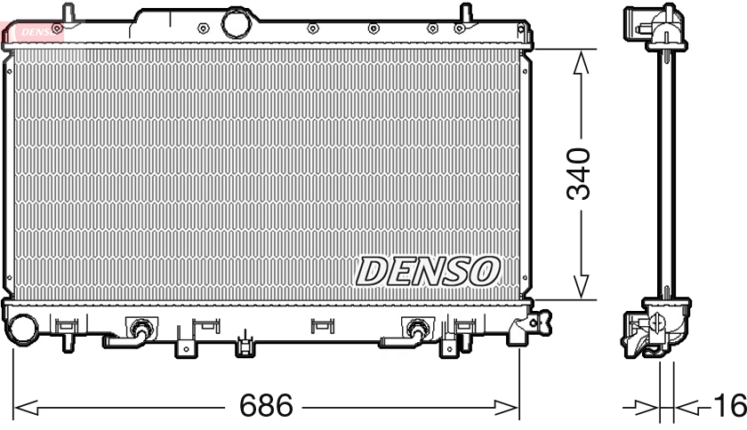 DENSO DRM36018 Radiatore, Raffreddamento motore