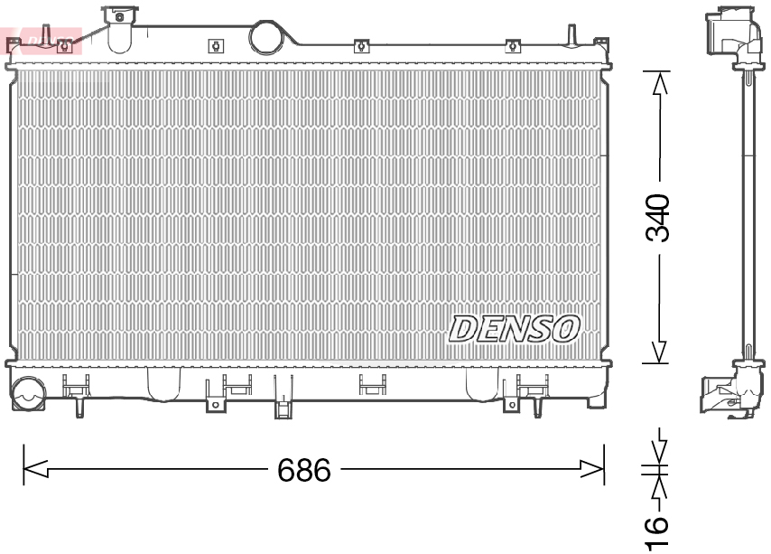 DENSO DRM36021 Radiatore, Raffreddamento motore