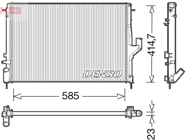 DENSO DRM37001 Radiatore, Raffreddamento motore