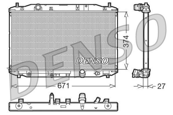 DENSO DRM40006 Radiatore, Raffreddamento motore-Radiatore, Raffreddamento motore-Ricambi Euro