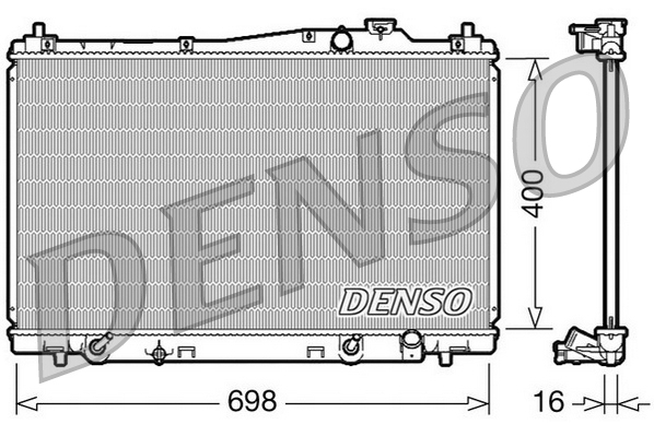 DENSO DRM40017 Radiatore, Raffreddamento motore-Radiatore, Raffreddamento motore-Ricambi Euro