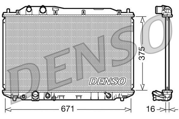 DENSO DRM40018 Radiatore, Raffreddamento motore-Radiatore, Raffreddamento motore-Ricambi Euro