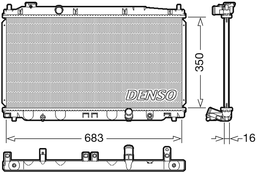 DENSO DRM40035 Radiatore, Raffreddamento motore-Radiatore, Raffreddamento motore-Ricambi Euro