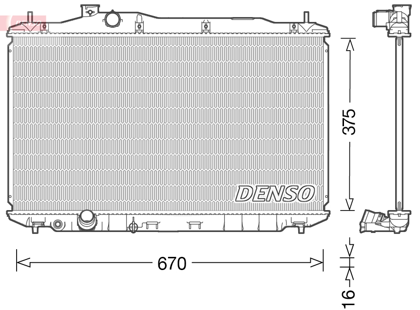 DENSO DRM40040 Radiator,...