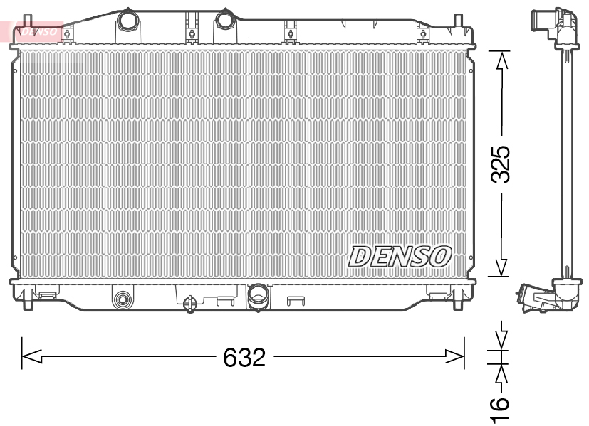 DENSO DRM40043 Radiatore, Raffreddamento motore-Radiatore, Raffreddamento motore-Ricambi Euro