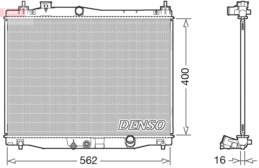 DENSO DRM40047 Radiatore, Raffreddamento motore