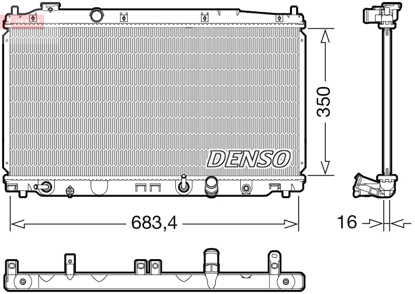 DENSO DRM40053 Radiatore, Raffreddamento motore