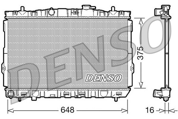 DENSO DRM41001 Radiatore, Raffreddamento motore-Radiatore, Raffreddamento motore-Ricambi Euro