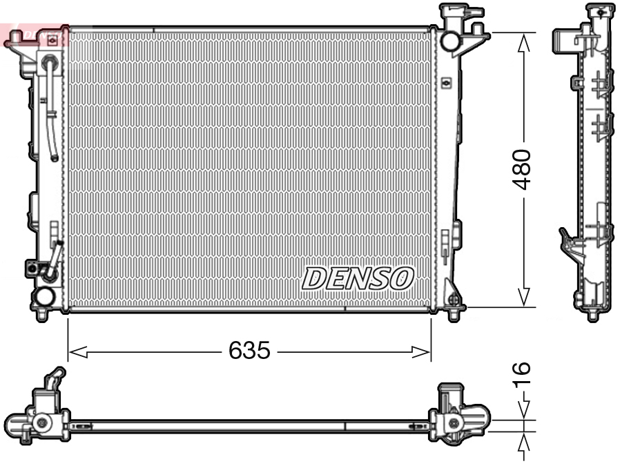 DENSO DRM41005 Radiatore, Raffreddamento motore