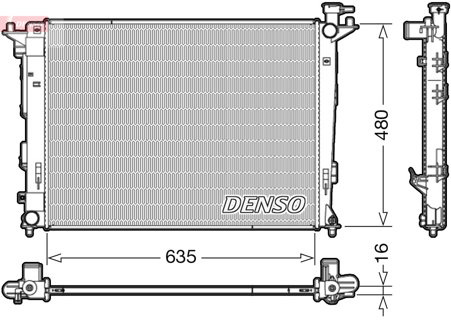 DENSO DRM41006 Radiatore, Raffreddamento motore-Radiatore, Raffreddamento motore-Ricambi Euro