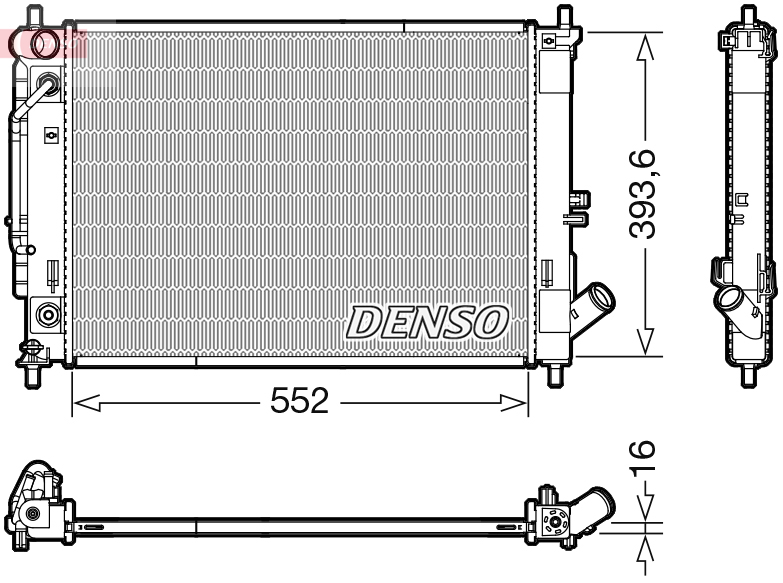 DENSO DRM41016 Radiatore, Raffreddamento motore