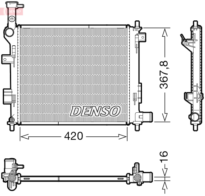 DENSO DRM43005 Radiatore, Raffreddamento motore-Radiatore, Raffreddamento motore-Ricambi Euro