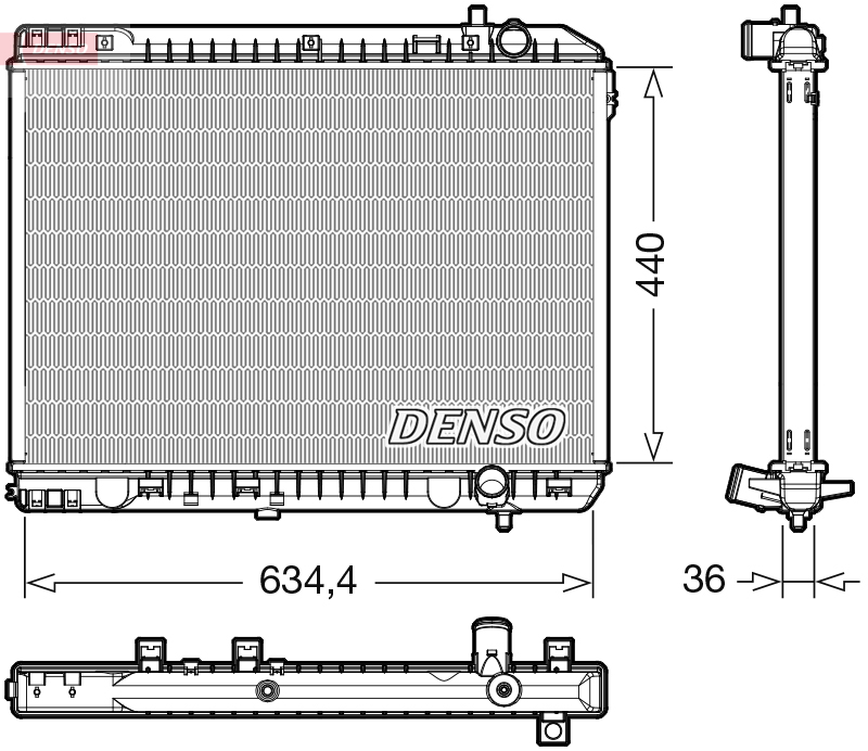 DENSO DRM43008 Radiatore, Raffreddamento motore-Radiatore, Raffreddamento motore-Ricambi Euro