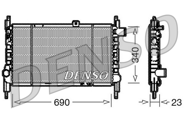 DENSO DRM44003 Radiatore, Raffreddamento motore