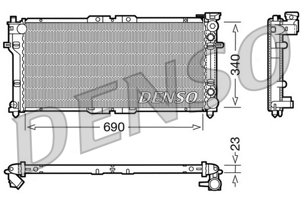 DENSO DRM44004 Radiatore, Raffreddamento motore