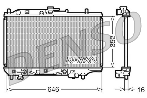 DENSO DRM44005 Radiatore, Raffreddamento motore-Radiatore, Raffreddamento motore-Ricambi Euro