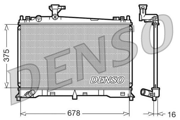 DENSO DRM44010 Radiatore, Raffreddamento motore-Radiatore, Raffreddamento motore-Ricambi Euro