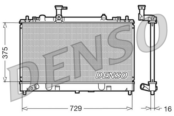 DENSO DRM44011 Radiatore, Raffreddamento motore