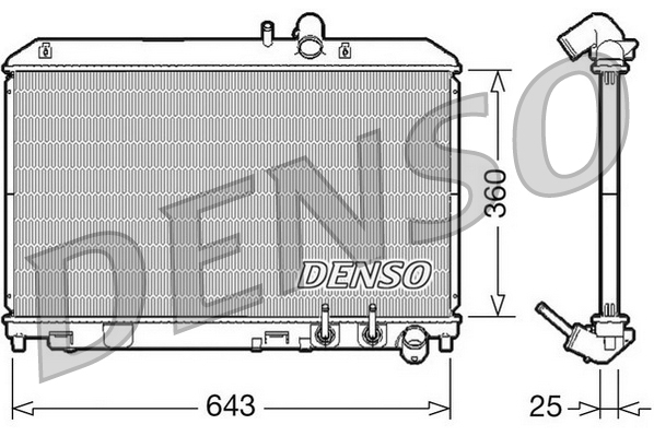 DENSO DRM44012 Radiatore, Raffreddamento motore