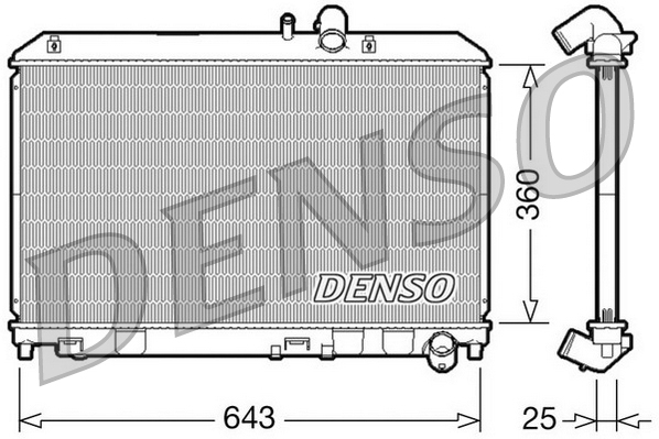 DENSO DRM44013 Radiatore, Raffreddamento motore