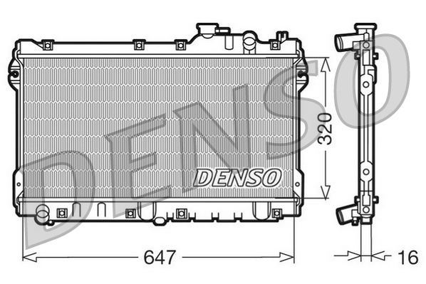 DENSO DRM44015 Radiatore, Raffreddamento motore-Radiatore, Raffreddamento motore-Ricambi Euro