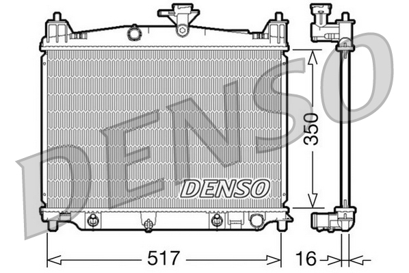 DENSO DRM44019 Radiatore, Raffreddamento motore-Radiatore, Raffreddamento motore-Ricambi Euro