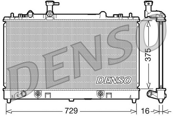 DENSO DRM44024 Radiatore, Raffreddamento motore-Radiatore, Raffreddamento motore-Ricambi Euro