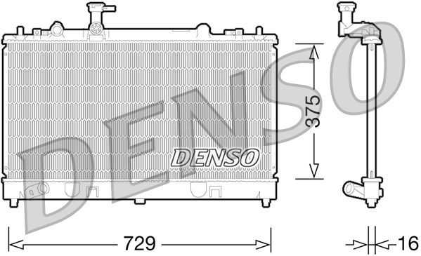 DENSO DRM44028 Radiatore, Raffreddamento motore