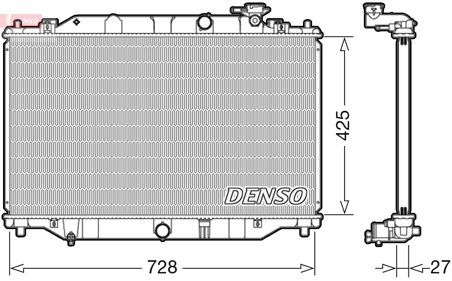 DENSO DRM44040 Radiatore, Raffreddamento motore