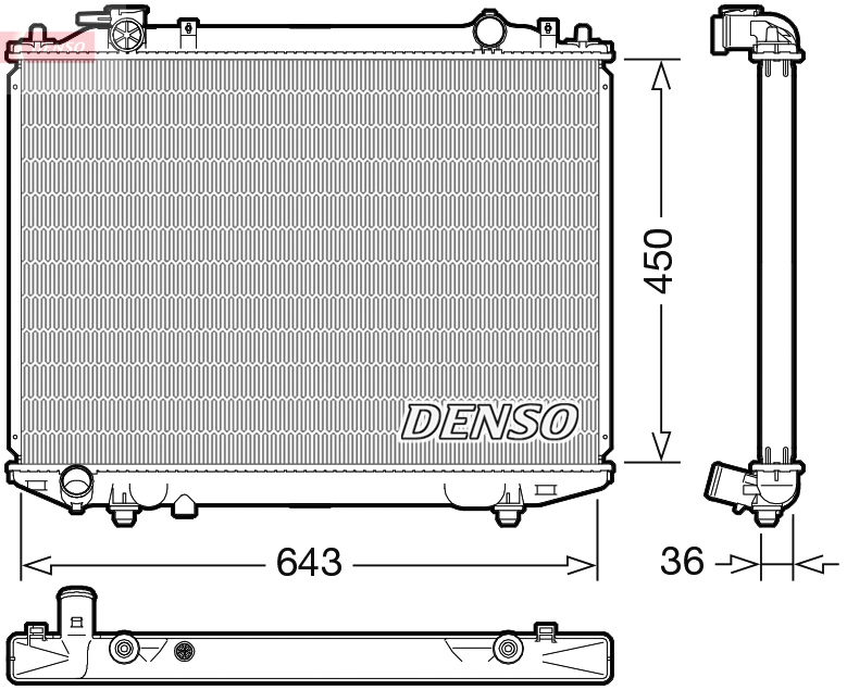 DENSO DRM44047 Radiatore, Raffreddamento motore-Radiatore, Raffreddamento motore-Ricambi Euro