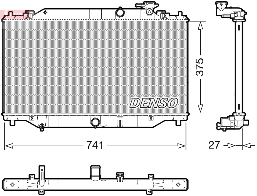 DENSO DRM44049 Radiatore, Raffreddamento motore-Radiatore, Raffreddamento motore-Ricambi Euro