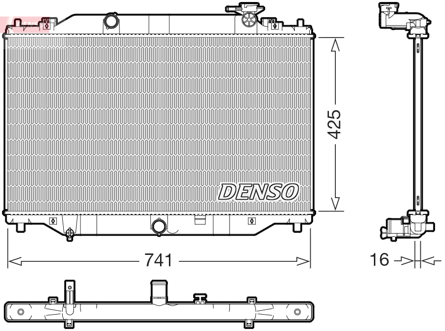 DENSO DRM44053 радиатор,...