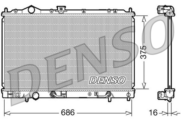 DENSO DRM45021 Radiatore, Raffreddamento motore