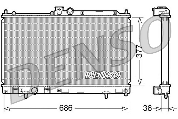 DENSO DRM45022 Radiatore, Raffreddamento motore-Radiatore, Raffreddamento motore-Ricambi Euro