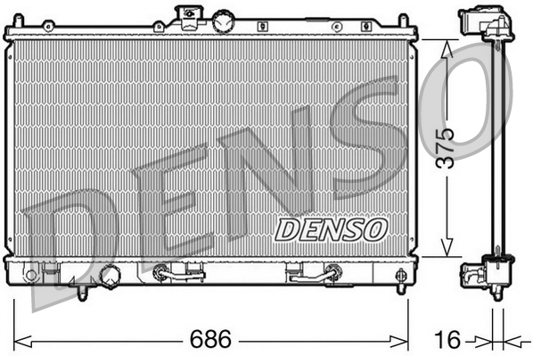 DENSO DRM45024 Radiatore, Raffreddamento motore-Radiatore, Raffreddamento motore-Ricambi Euro
