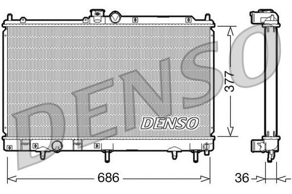 DENSO DRM45026 радиатор,...