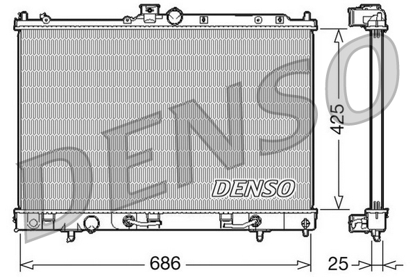 DENSO DRM45027 Radiatore, Raffreddamento motore-Radiatore, Raffreddamento motore-Ricambi Euro