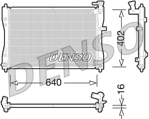 DENSO DRM45033 Radiatore, Raffreddamento motore