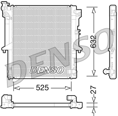 DENSO DRM45034 Radiatore, Raffreddamento motore