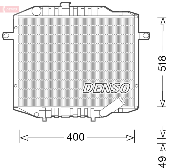DENSO DRM45037 Radiatore, Raffreddamento motore