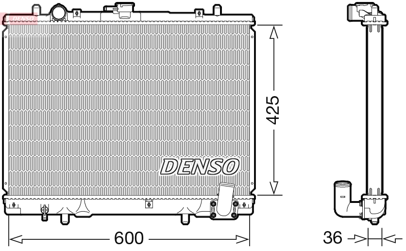 DENSO DRM45049 Radiatore, Raffreddamento motore-Radiatore, Raffreddamento motore-Ricambi Euro