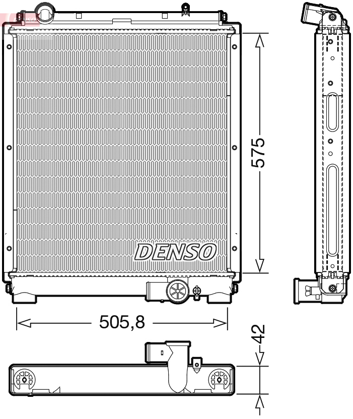 DENSO DRM45052 Radiatore, Raffreddamento motore