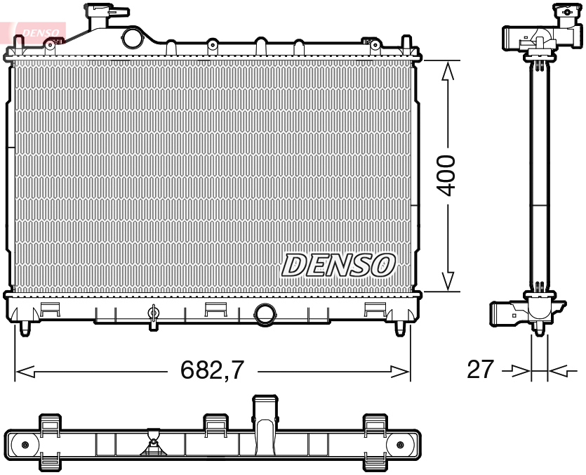 DENSO DRM45058 Radiatore, Raffreddamento motore-Radiatore, Raffreddamento motore-Ricambi Euro