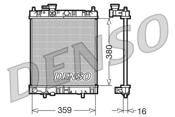 DENSO DRM46001 Radiatore, Raffreddamento motore-Radiatore, Raffreddamento motore-Ricambi Euro