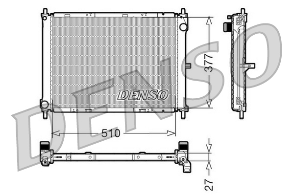 DENSO DRM46003 Radiatore, Raffreddamento motore-Radiatore, Raffreddamento motore-Ricambi Euro