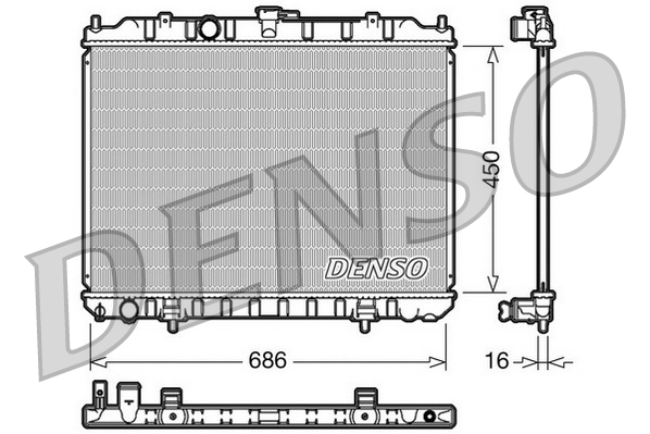 DENSO DRM46004 Radiatore, Raffreddamento motore