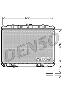 DENSO DRM46008 Radiatore, Raffreddamento motore