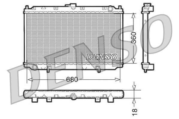 DENSO DRM46011 Radiatore, Raffreddamento motore